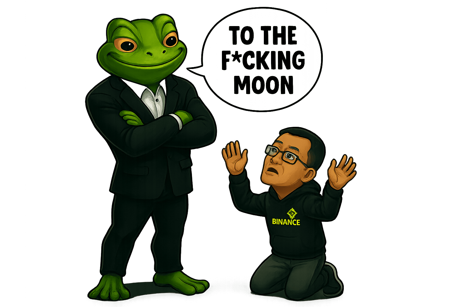 AlphaPepe to the moon meme